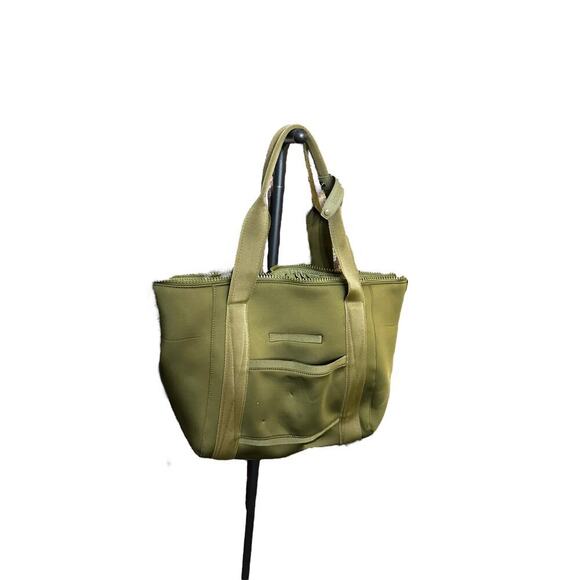 Dagne Dover LANDON NEOPRENE CARRYALL BAG large dark moss green tote luggage - Picture 7 of 8